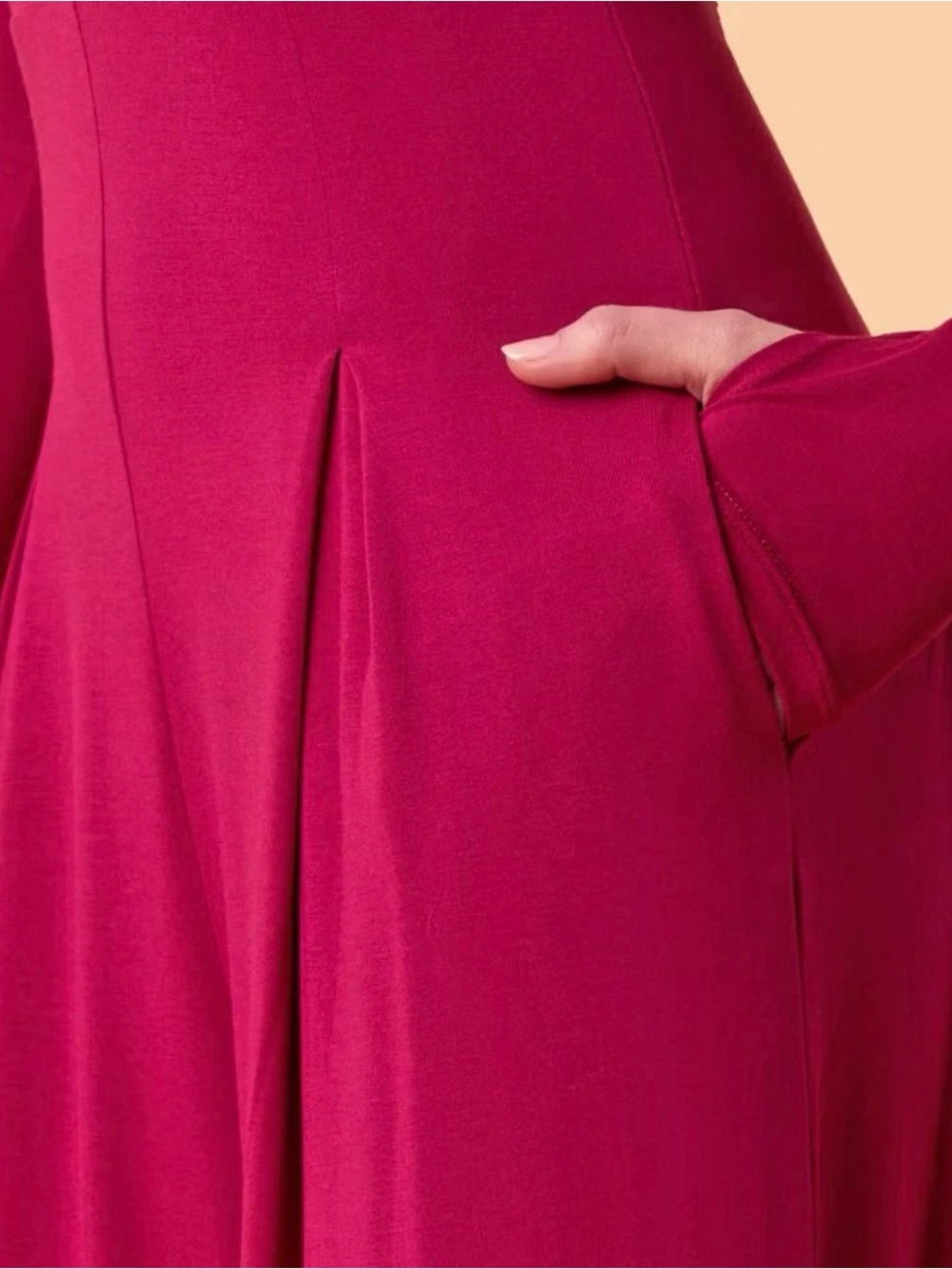 NWT Blogilates Cascade V-Neck Wide Leg Jumpsuit Burgundy Plus Size 3X - Picture 5 of 6